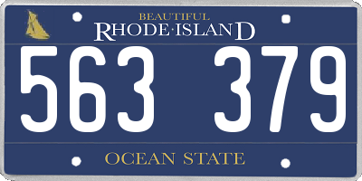 RI license plate 563379