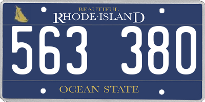 RI license plate 563380