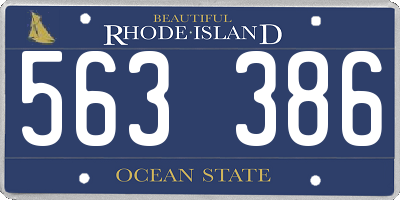 RI license plate 563386