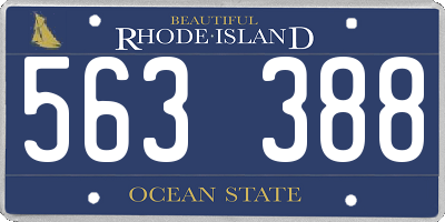 RI license plate 563388