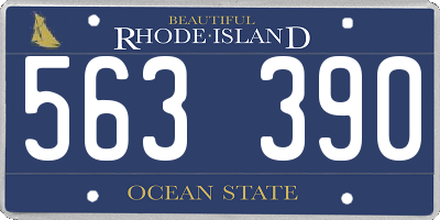 RI license plate 563390
