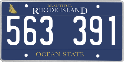 RI license plate 563391