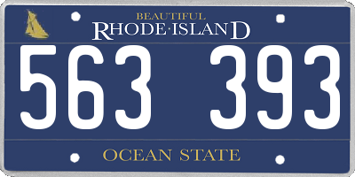 RI license plate 563393