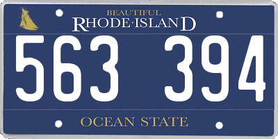 RI license plate 563394