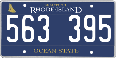 RI license plate 563395