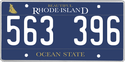 RI license plate 563396