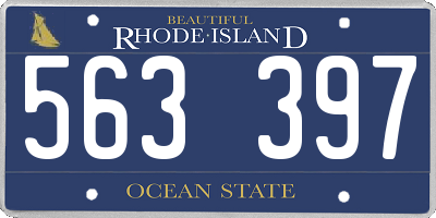 RI license plate 563397