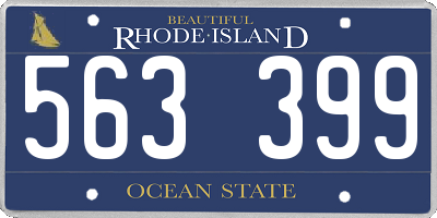 RI license plate 563399