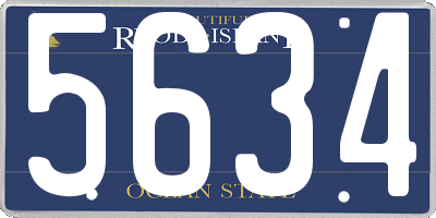 RI license plate 5634