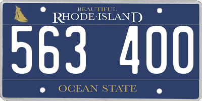 RI license plate 563400