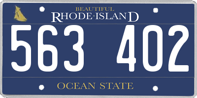 RI license plate 563402