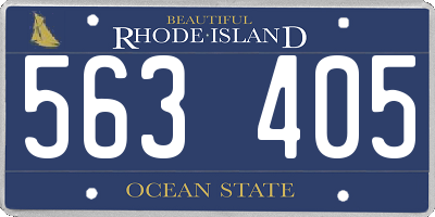 RI license plate 563405