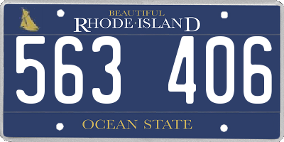 RI license plate 563406