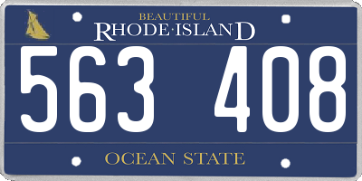 RI license plate 563408