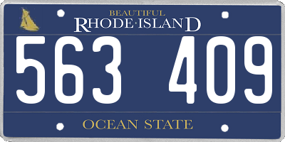 RI license plate 563409