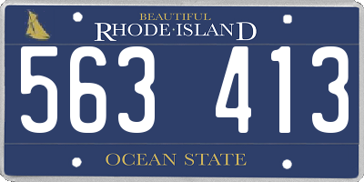 RI license plate 563413