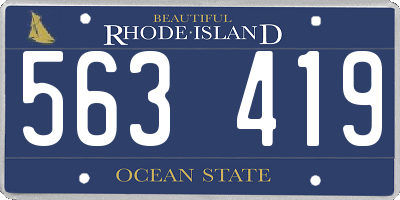 RI license plate 563419