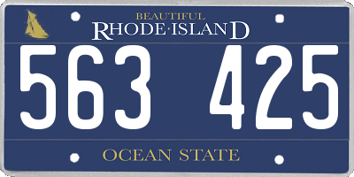 RI license plate 563425