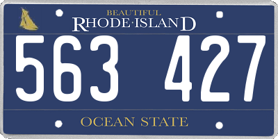 RI license plate 563427