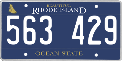 RI license plate 563429