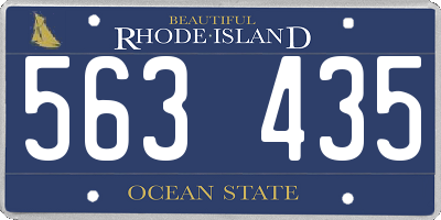 RI license plate 563435