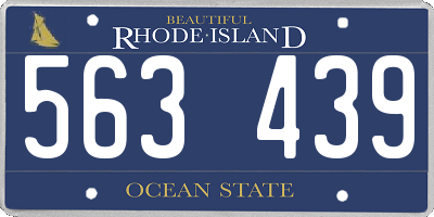 RI license plate 563439