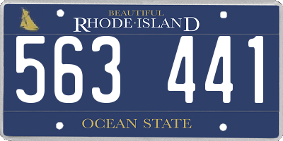 RI license plate 563441