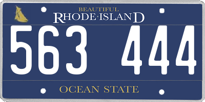 RI license plate 563444