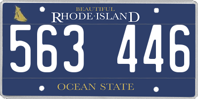 RI license plate 563446