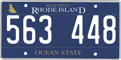 RI license plate 563448