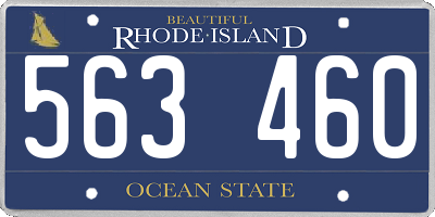 RI license plate 563460