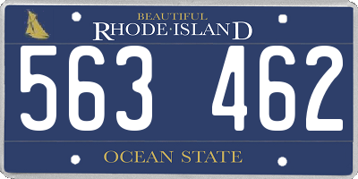 RI license plate 563462