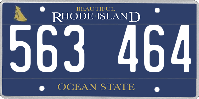 RI license plate 563464