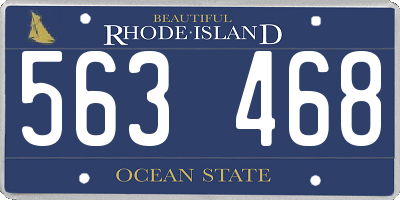 RI license plate 563468