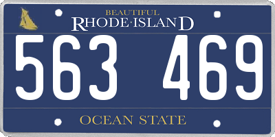 RI license plate 563469