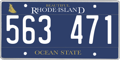RI license plate 563471