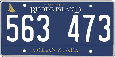 RI license plate 563473