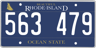 RI license plate 563479