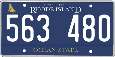 RI license plate 563480