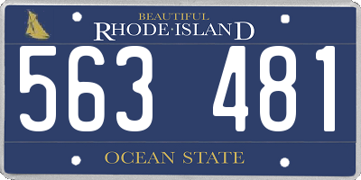 RI license plate 563481