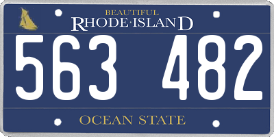 RI license plate 563482