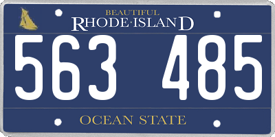 RI license plate 563485