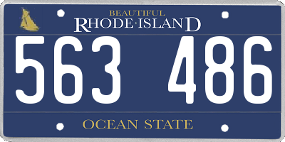RI license plate 563486