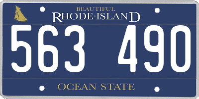 RI license plate 563490