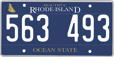 RI license plate 563493