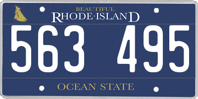 RI license plate 563495