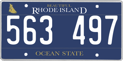 RI license plate 563497