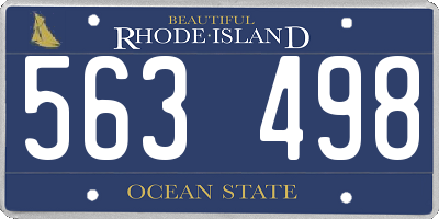 RI license plate 563498