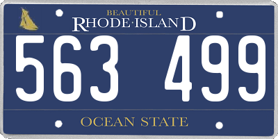 RI license plate 563499