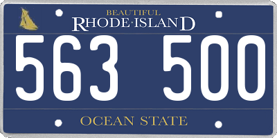 RI license plate 563500